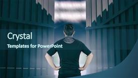  Presentation with world flags - Colorful presentation design enhanced with back turned rugby player backdrop and a ocean colored foreground