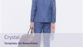  Presentation with sneakers - Slide set enhanced with back-view-full-length-young background and a sky blue colored foreground