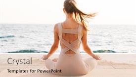  Presentation with amazing - Beautiful slides featuring back view image of amazing backdrop and a coral colored foreground