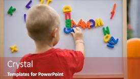  Presentation with magnetic - Presentation enhanced with back-view-of-a-blond background and a red colored foreground