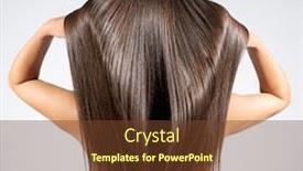  Presentation with long hair - Cool new PPT layouts with back-view-of-a-brunette backdrop and a tawny brown colored foreground