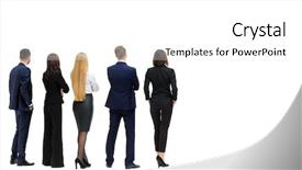  Presentation with team group - Cool new presentation with back view of a group backdrop and a white colored foreground