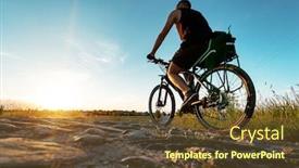  Presentation with rides - Colorful slide set enhanced with back-view-of-a-man backdrop and a tawny brown colored foreground