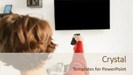  Presentation with back pack tourism - Audience pleasing theme consisting of back view of a woman backdrop and a lemonade colored foreground