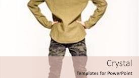  Presentation with back to school clothing - Theme with back-view-of-an-young background and a lemonade colored foreground