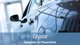  Presentation with salon - Audience pleasing theme consisting of back view of automobile backdrop and a teal colored foreground