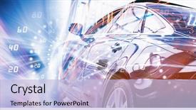  Presentation with salon - Presentation consisting of back view of automobile background and a light blue colored foreground