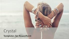  Presentation with horizon - Audience pleasing PPT theme consisting of back-view-of-boho-styled backdrop and a light gray colored foreground