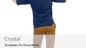  Presentation with builder - Colorful presentation enhanced with back-view-of-builder backdrop and a white colored foreground