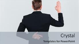  Presentation with black business - Colorful theme enhanced with back view of business man backdrop and a light gray colored foreground