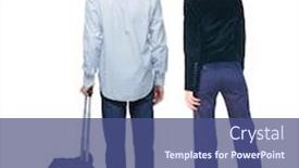  Presentation with women traveling - Presentation enhanced with back-view-of-business-women background and a ocean colored foreground