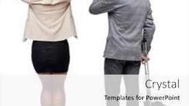  Presentation with women traveling - Audience pleasing slide deck consisting of back-view-of-business-women backdrop and a white colored foreground