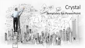  Presentation with sketch urbanism - Slide set having close up of pink desert rose flowers with black background background and a tawny brown colored foreground