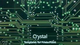  Presentation with computer memory - PPT theme consisting of back view of computer plate background and a tawny brown colored foreground