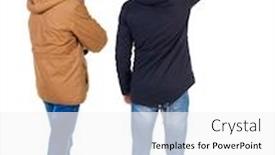  Presentation with winter - Audience pleasing PPT theme consisting of back-view-of-couple-couple backdrop and a white colored foreground