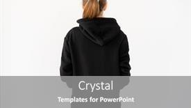  Presentation with black girl - Amazing presentation theme having back-view-of-girl-wearing backdrop and a gray colored foreground