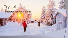  Presentation with finland - Presentation design having back-view-of-kids-walking background and a cream colored foreground