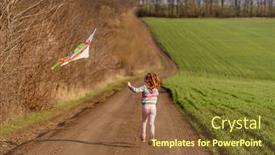  Presentation with kite - Presentation having back-view-of-lovely background and a tawny brown colored foreground