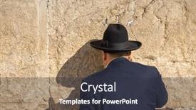  Presentation with holy - Theme enhanced with back-view-of-man background and a tawny brown colored foreground