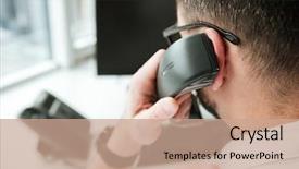  Presentation with fried egg close up view - PPT theme with back view of man background and a coral colored foreground