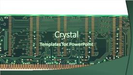  Presentation with memory computer - Cool new PPT theme with back view of memory backdrop and a ocean colored foreground