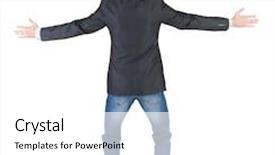  Presentation with upwards - PPT theme enhanced with back view of shocked background and a white colored foreground