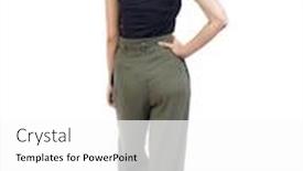  Presentation with trousers - Amazing PPT layouts having back-view-of-standing-young backdrop and a white colored foreground