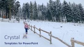  Presentation with child teen - Beautiful theme featuring back-view-of-teen-girl backdrop and a sky blue colored foreground