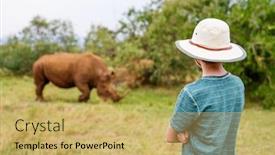  Presentation with safari - Slide deck consisting of back-view-of-teenage-boy background and a yellow colored foreground