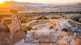  Presentation with fairy - Slide set featuring back-view-of-teenage-girl background and a coral colored foreground