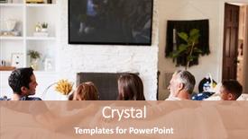  Presentation with generation - Beautiful presentation theme featuring back view of three generation backdrop and a coral colored foreground