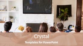  Presentation with generation - Colorful slides enhanced with back view of three generation backdrop and a coral colored foreground