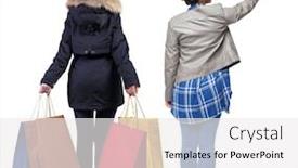  Presentation with procurement - Colorful presentation design enhanced with back-view-of-two-women backdrop and a white colored foreground