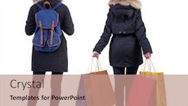  Presentation with procurement - Cool new PPT layouts with back-view-of-two-women backdrop and a coral colored foreground