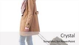  Presentation with teen girl - Amazing presentation theme having back view of walking woman with suitcase beautiful girl in motion backside view of person rear view people collection isolated over white background traveling teen girl backdrop and a light gray colored foreground