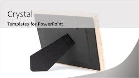  Presentation with white wedding - Amazing slide set having back-view-of-wedding-photo backdrop and a light gray colored foreground