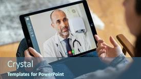  Presentation with tablet - Beautiful theme featuring back-view-of-woman-making backdrop and a ocean colored foreground