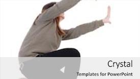  Presentation with heavy load - Beautiful slide deck featuring back view of woman protects hands from what is falling from above woman holding a heavy load rear view people collection backside view of person isolated over white background a girl in a gray backdrop and a white colored foreground