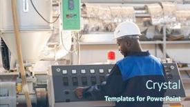  Presentation with control panel - Beautiful presentation featuring back-view-of-young-african backdrop and a ocean colored foreground