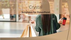  Presentation with long hair - Colorful presentation theme enhanced with back-view-of-young-contemporary backdrop and a coral colored foreground