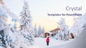  Presentation with finland - Theme having back-view-of-young-girl background and a  colored foreground