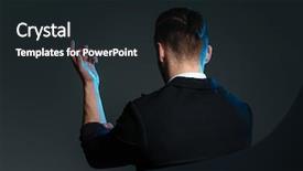  Presentation with special education young adult man - Audience pleasing PPT layouts consisting of back view of young man backdrop and a wine colored foreground