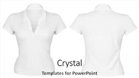  Presentation with clipping - Slide set consisting of back white t-shirt background and a white colored foreground