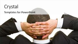  Presentation with globe hands cross - Beautiful presentation theme featuring back with his hands cross backdrop and a white colored foreground