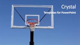  Presentation with court - PPT theme consisting of an out door court background and a ocean colored foreground