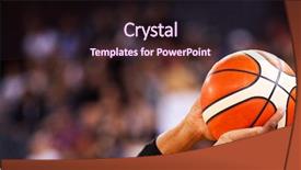  Presentation with shooting game - Colorful presentation design enhanced with shooting three pointer during game backdrop and a wine colored foreground