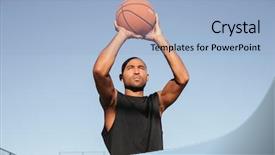  Presentation with sports - PPT theme enhanced with  background and a  colored foreground