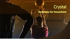  Presentation with coach - Slides enhanced with basketball while his coach background and a tawny brown colored foreground