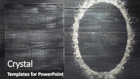  Presentation with flour - PPT theme having backdrop black grey circle borders - flour powder on wooden background background and a dark gray colored foreground