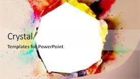  Presentation with art - PPT theme with backdrop circle borders - concept of art with blank background and a white colored foreground